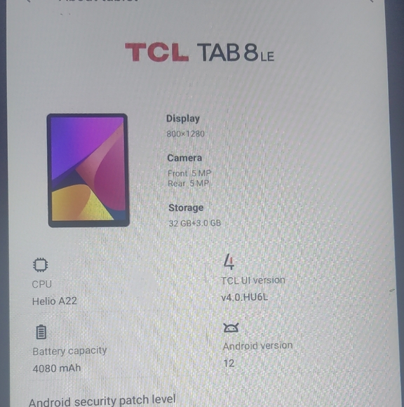 TCL Tab 8 LE 9132S/9137W 32GB 3GB Black Excellent Condition - Picture 1 of 11